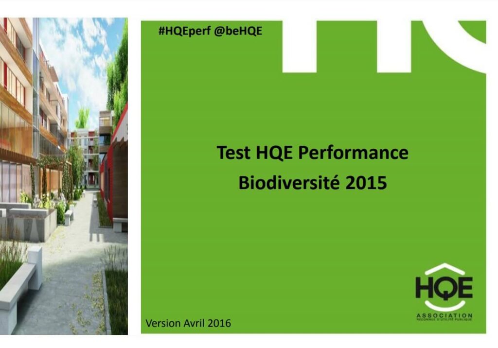 Test HQE Performance Biodiversité 2015