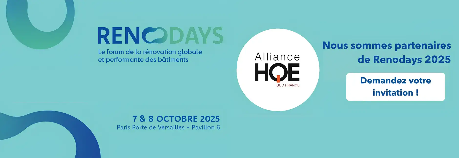 Banniere Retrouvez-nous sur le Forum Renodays 2025 les 7 & 8 octobre Porte de Versailles à Paris
